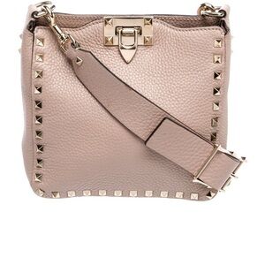 Valentino Rockstud Blush Leather Studded Crossbody Bag
